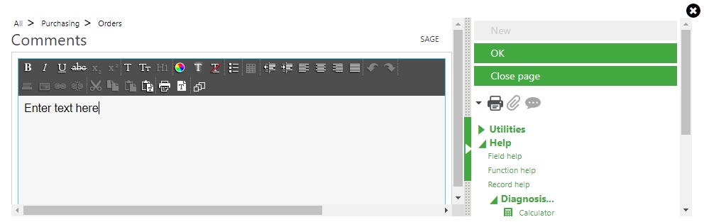 Comment Window