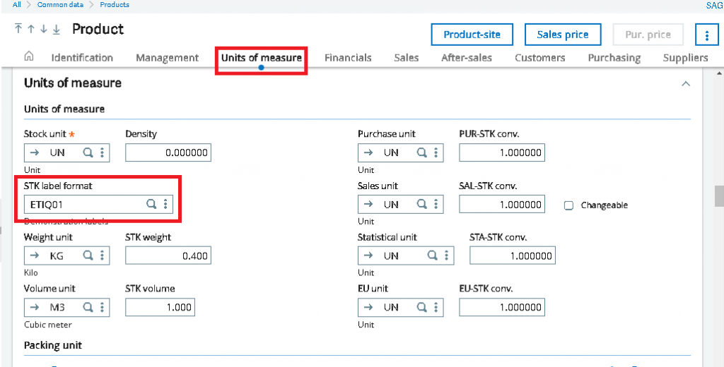 Product Screen