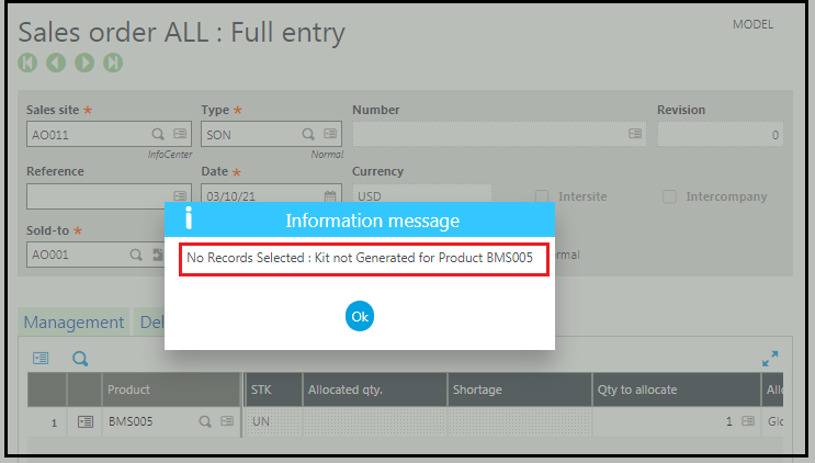 Error on creation of sale order