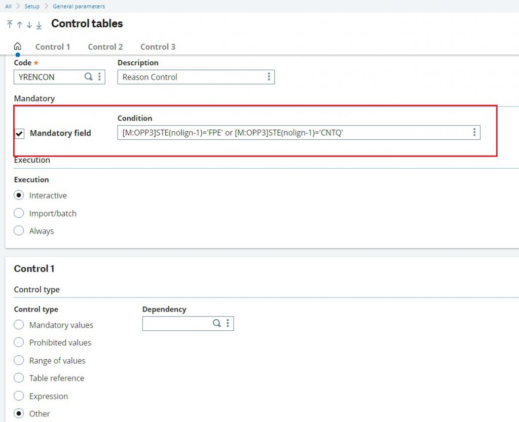Control table feature in Sage X3 Sage X3 Tips, Tricks and Components