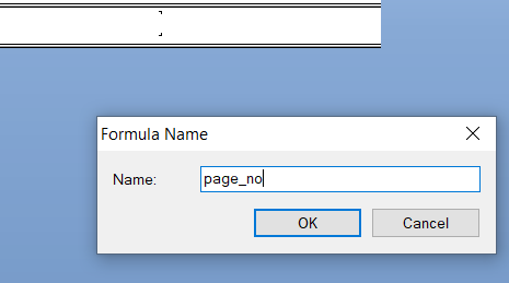 Formula name