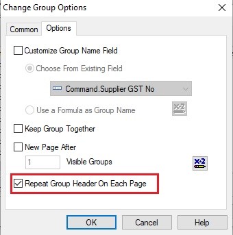 Change Group Options