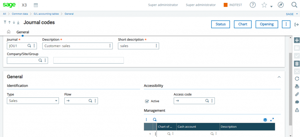 Create Journal code
