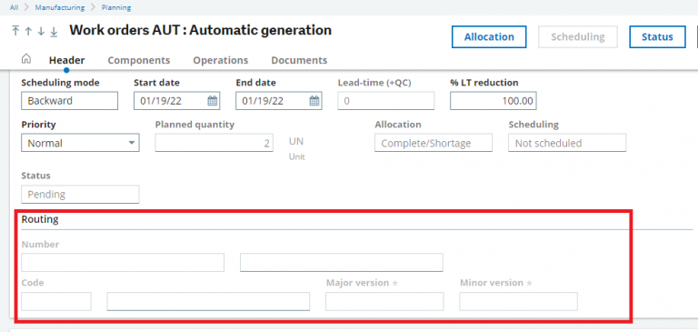 How to create work order without routing in Sage X3 - Sage X3 – Tips ...