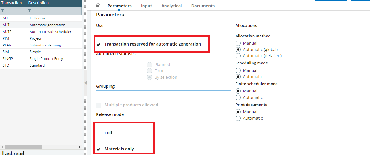 How to create work order without routing in Sage X3