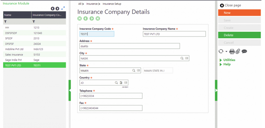 Insurance Company Master