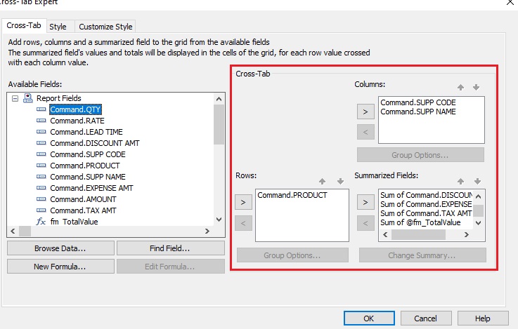 Fig 2: Structure design for row-column data
