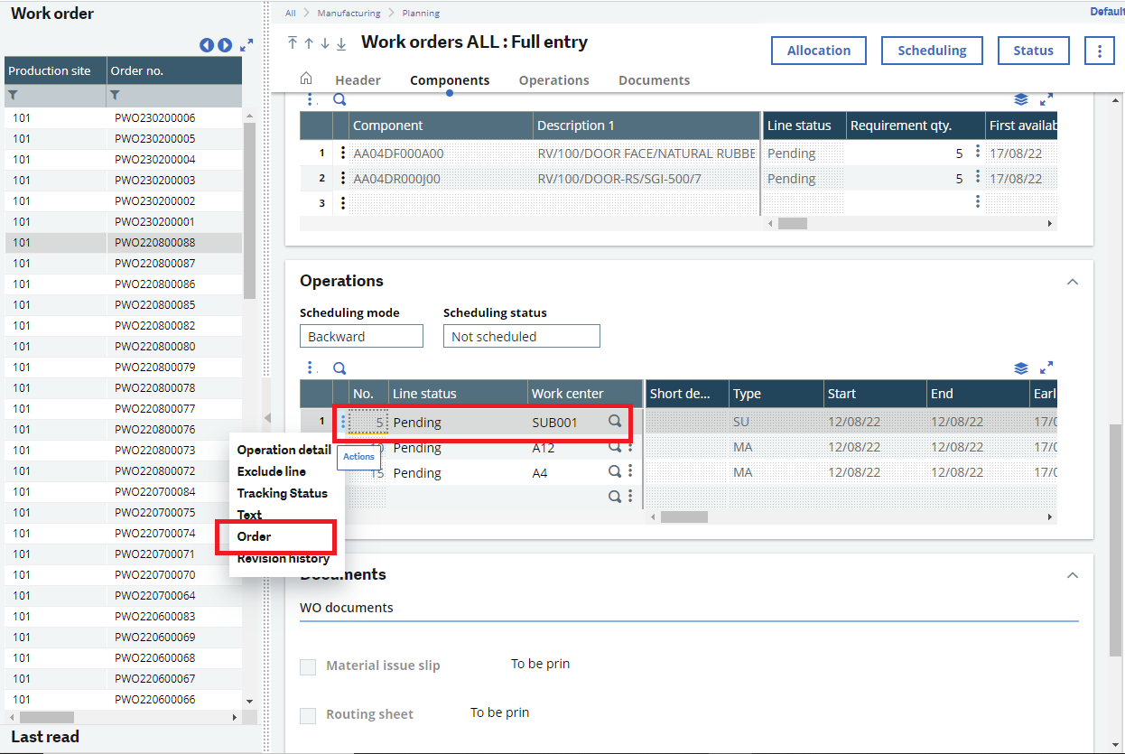 Customisation on Subcontracting Order Type Sage X3 Tips, Tricks and