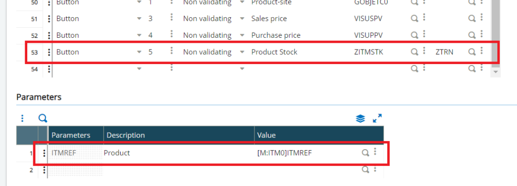 Fig 4. Linking Custom Action code with passed parameter value