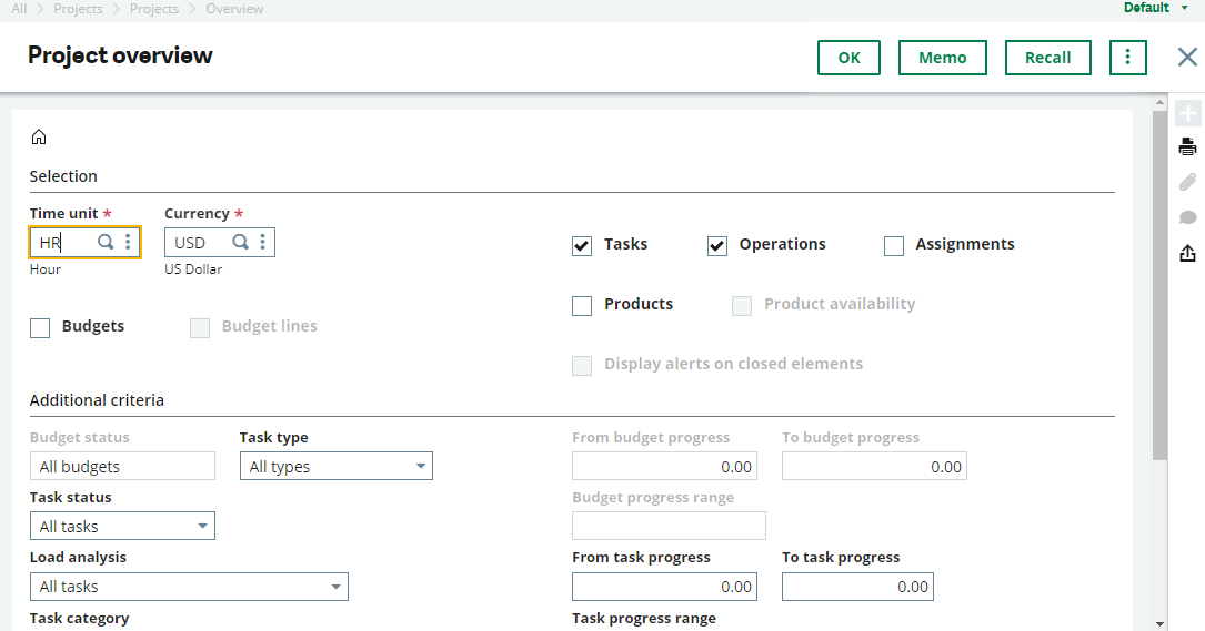 Functionality of Project Overview in Sage X3 - Sage X3 – Tips, Tricks ...
