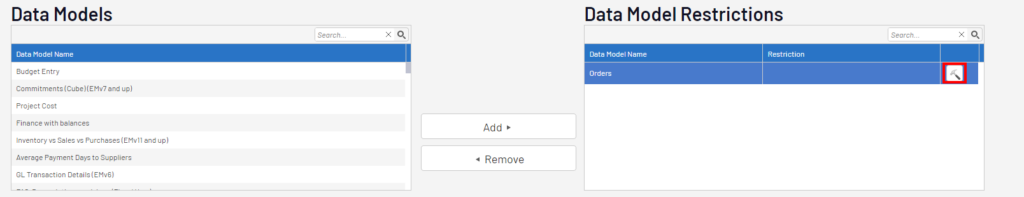 Fig.2. Restriction on Data Model