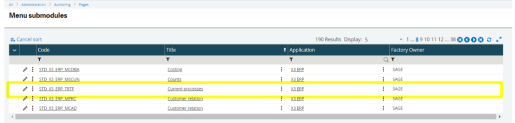 Menu Submodule