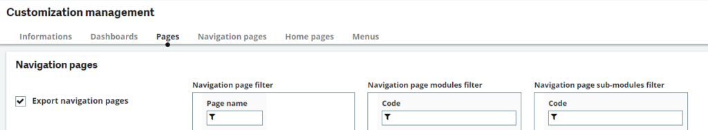 Navigation Pages