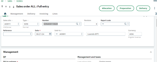 How to manually select allocation Location on Sales Order in Sage X3 ...