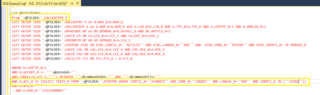 Figure 03- SQL Query