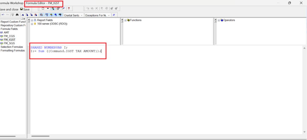 Figure 01 – Formula Using Shared NUMBERVAR Variable