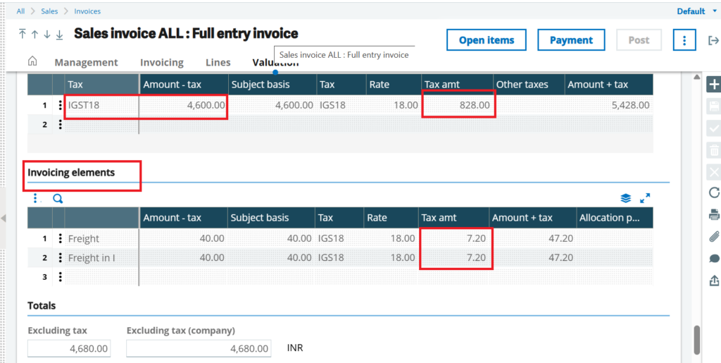 Figure 05 – Sales Invoice