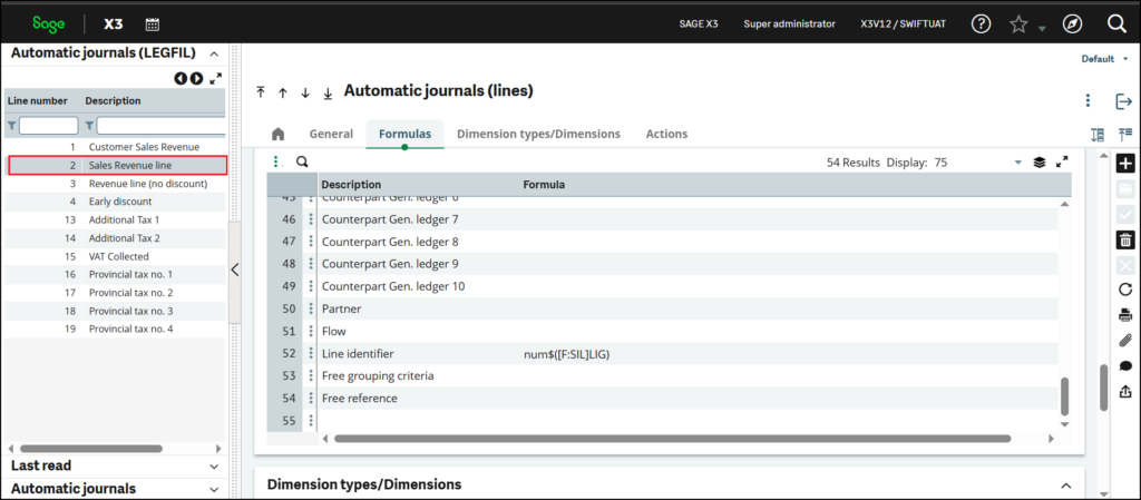Fig02: Automatic Journal screen (Lines)