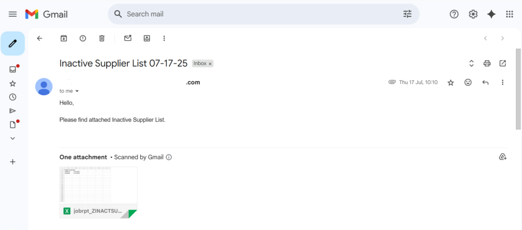 Figure 06 – Email Notification