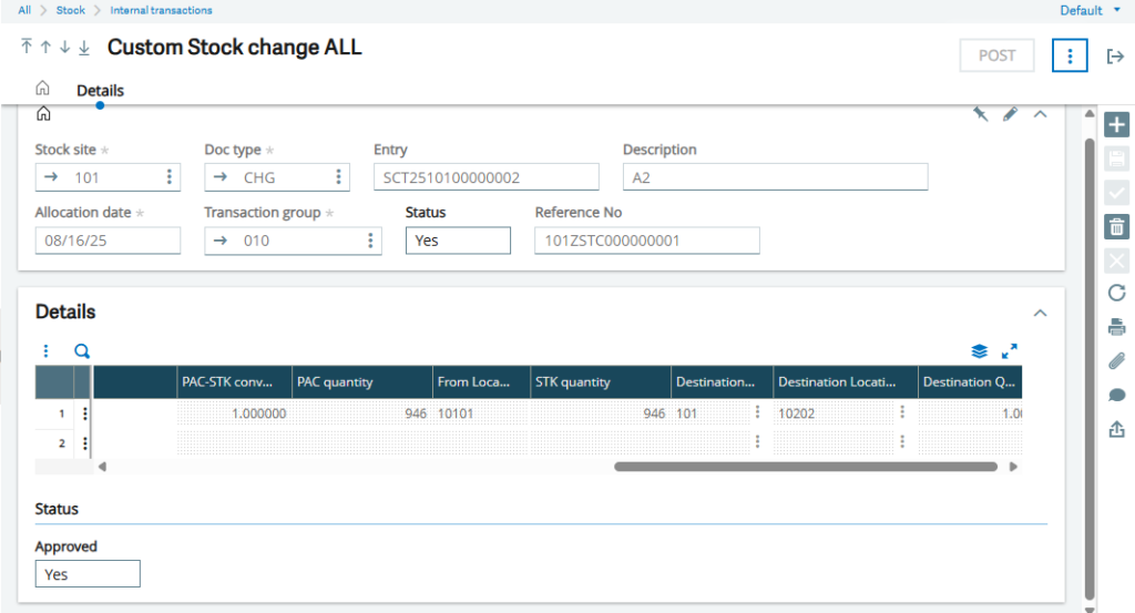 Fig5. Inventory successfully moved from location to destination location