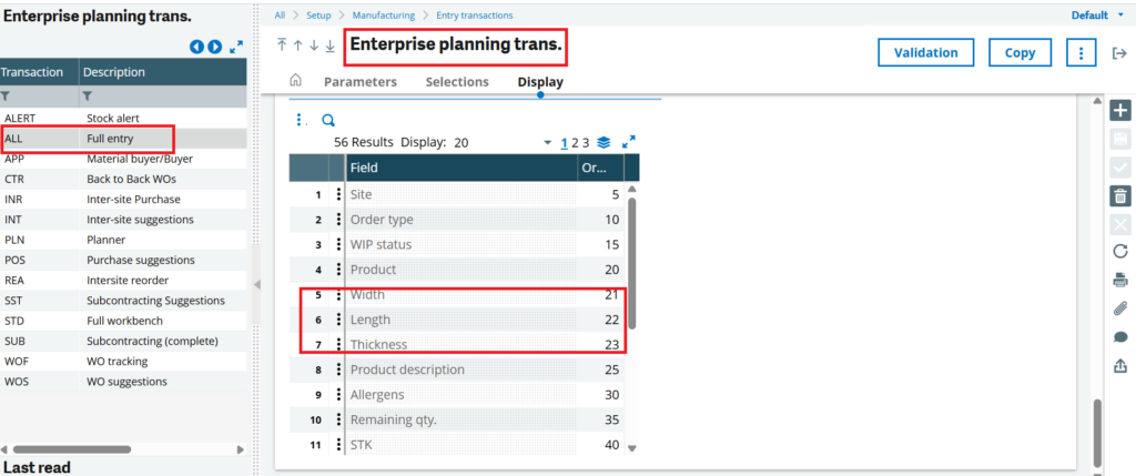 Transaction Screen Sage X3 Tips: Adding Custom Fields to the Enterprise Planning Screen ...