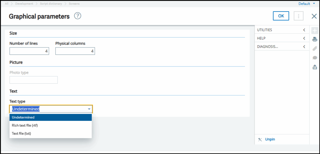 Fig 4 - Graphical parameters