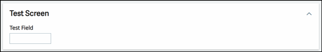 Fig 2 - New field on screen