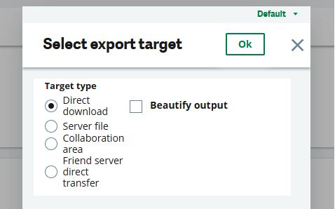 Figure 5 Export Target