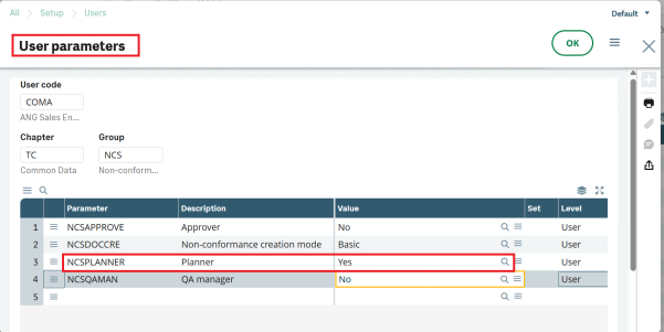 Figure 03 – Planner Parameter