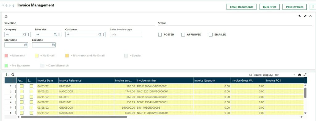 The current image has no alternative text. The file name is: Fig1_Custom-Sales-Invoice-Inquiry-with-bulk-processing-options.jpg