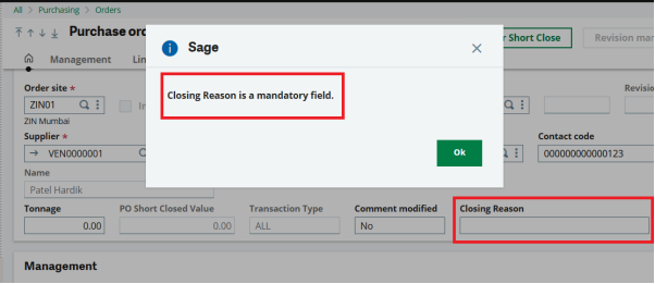 Fig 2 - Pop-up message1