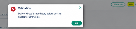 Fig 3: Validation Message.