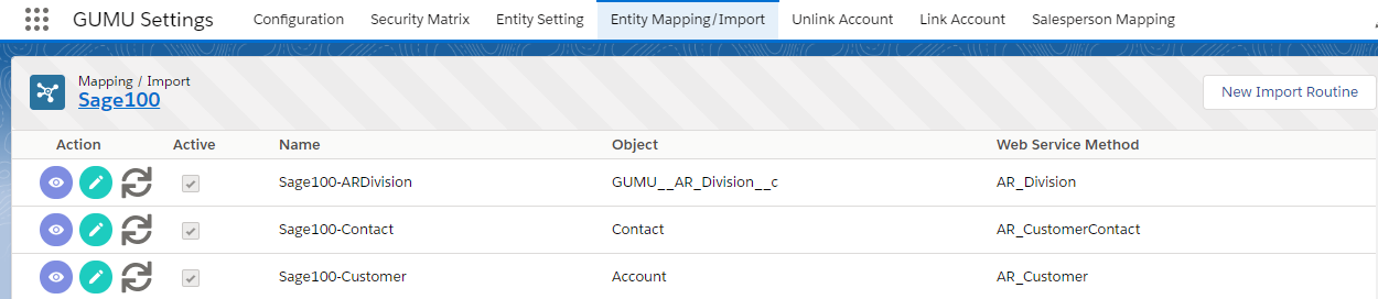 Entity Mapping Import