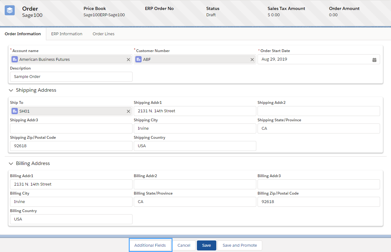 GUMU Sales Order Screen
