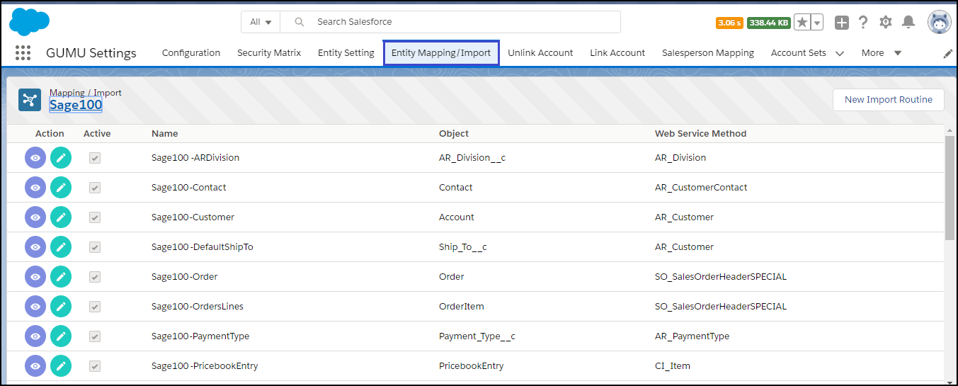 Entity Mapping Import