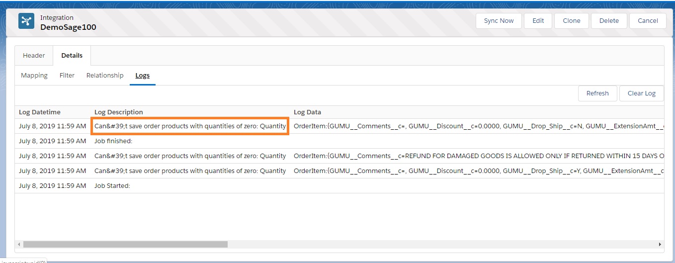 GUMU Import Log Description