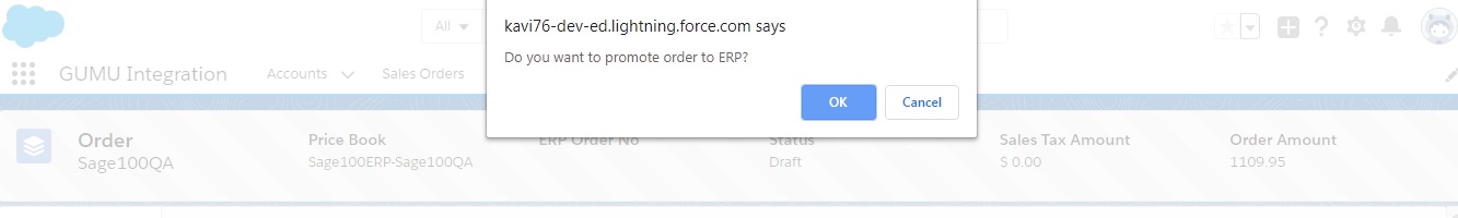 Confirmation Message