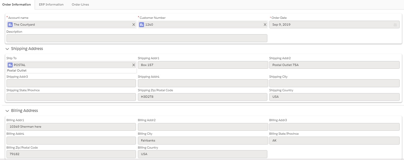 Sage 300 Order Information