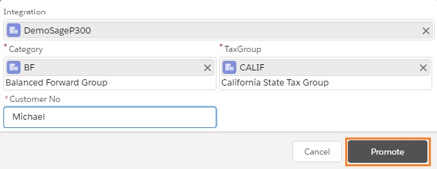 Default Values Selected