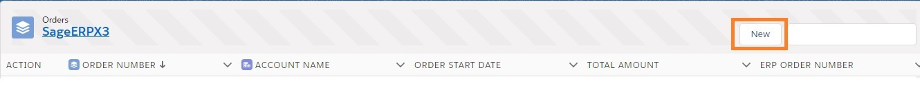 Sage X3 Integration Selection and New Order