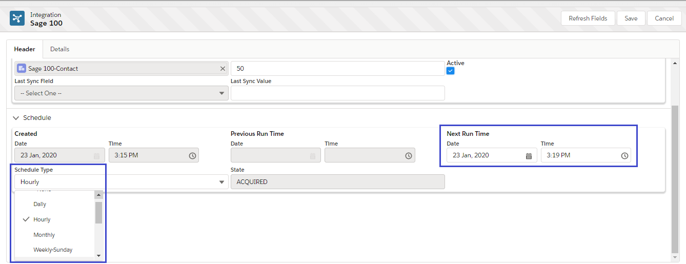 Schedule Import