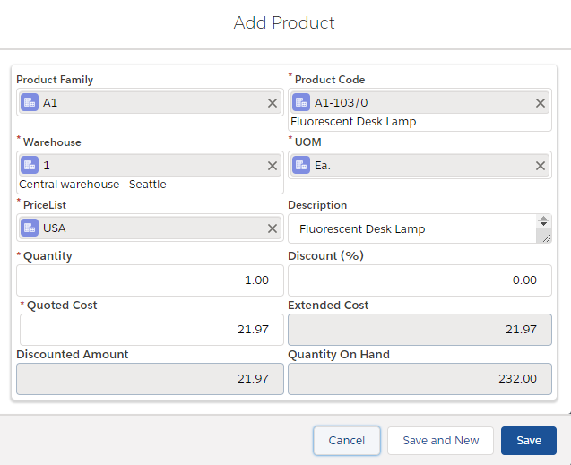 Purchase Order Line Item
