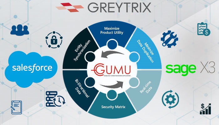 Think of ERP - CRM Integration, Get GUMU™ for Salesforce - Sage X3 Integration | Greytrix