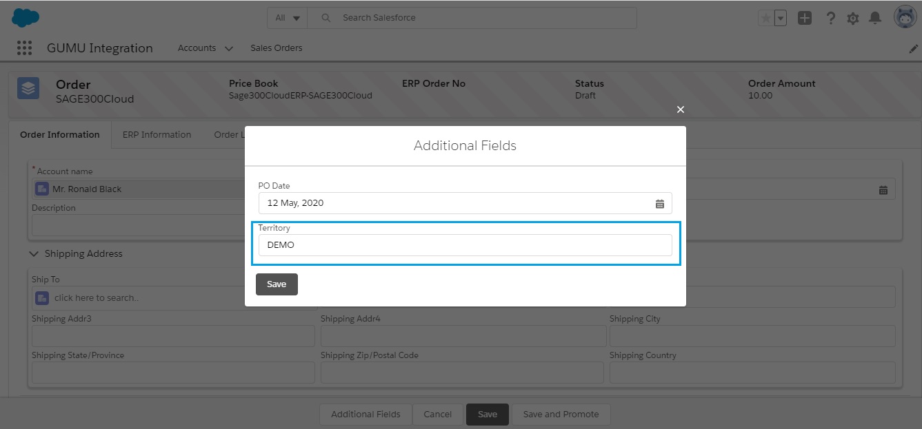 GUMU Sales Order - Additional Fields