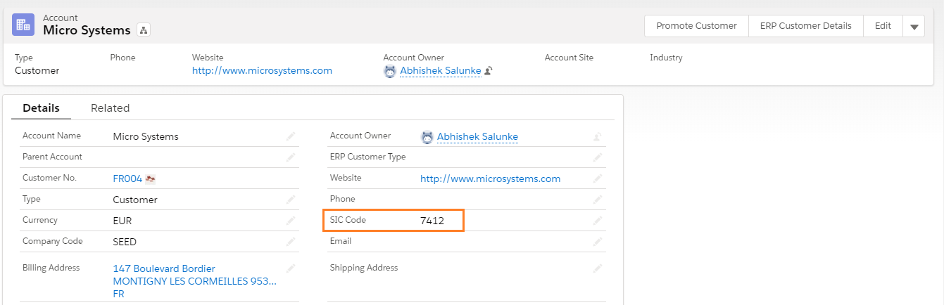 Custom Field on Account Layout