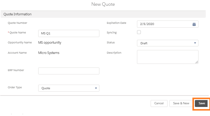 Quote Creation