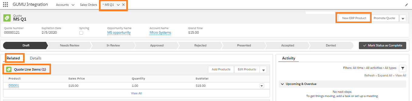 New ERP Product