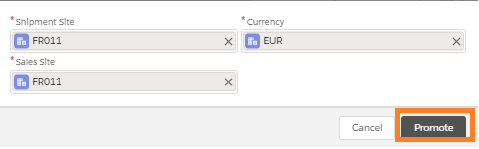 Promote Quote Dialog