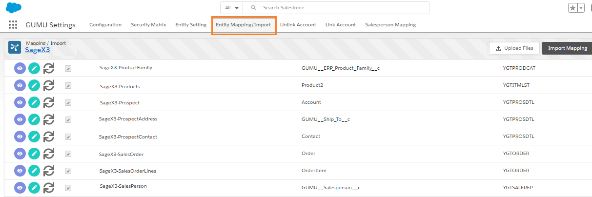 Entity Mapping Import Routine