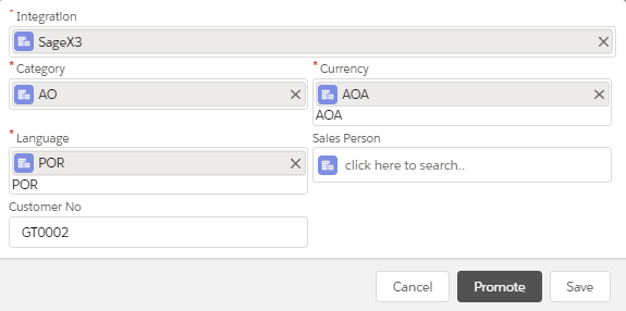 ERP Values for Integration